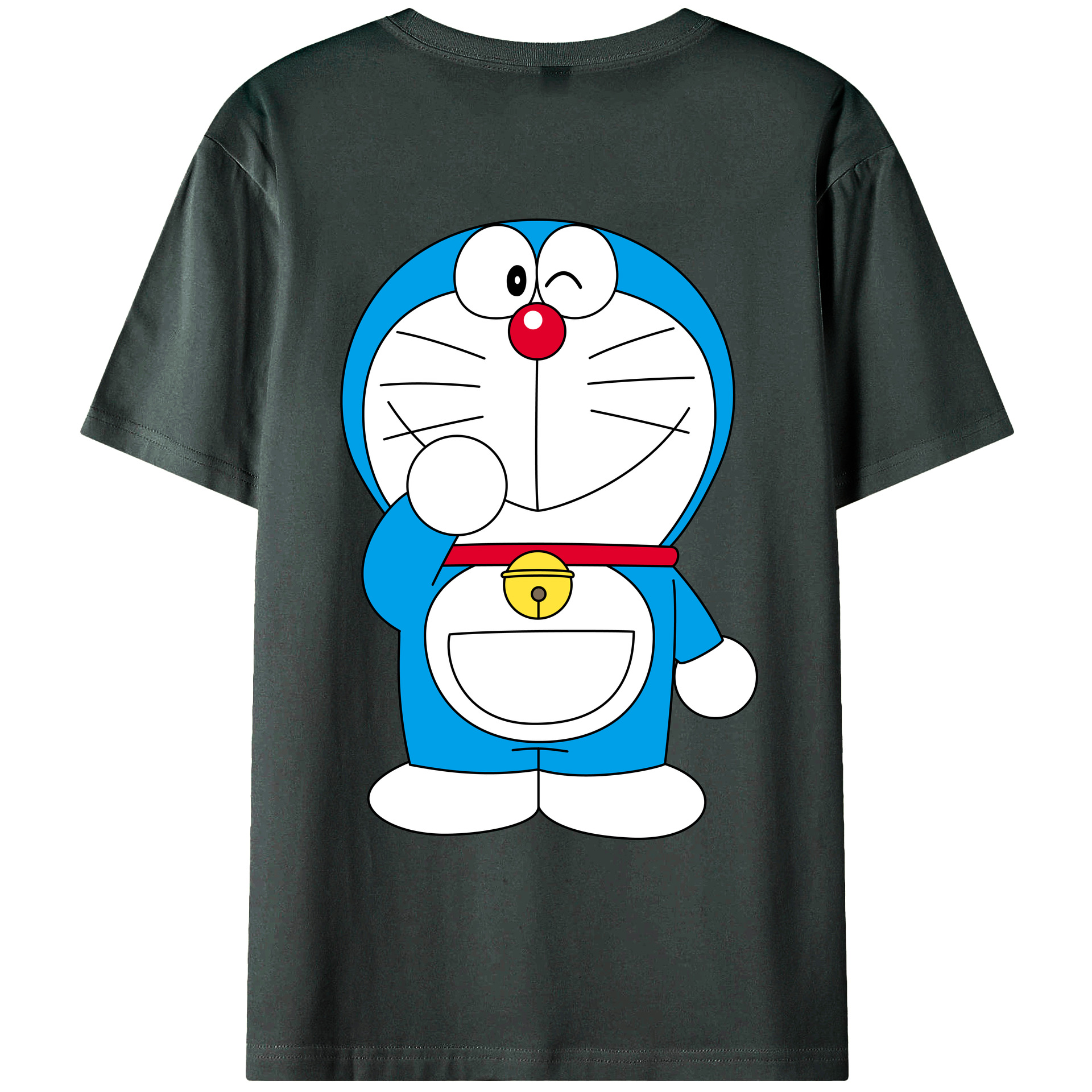 （画像用） ドラえもん Doraemon 綿100％ メンズ半袖Tシャツ（バックプリント） 通気性